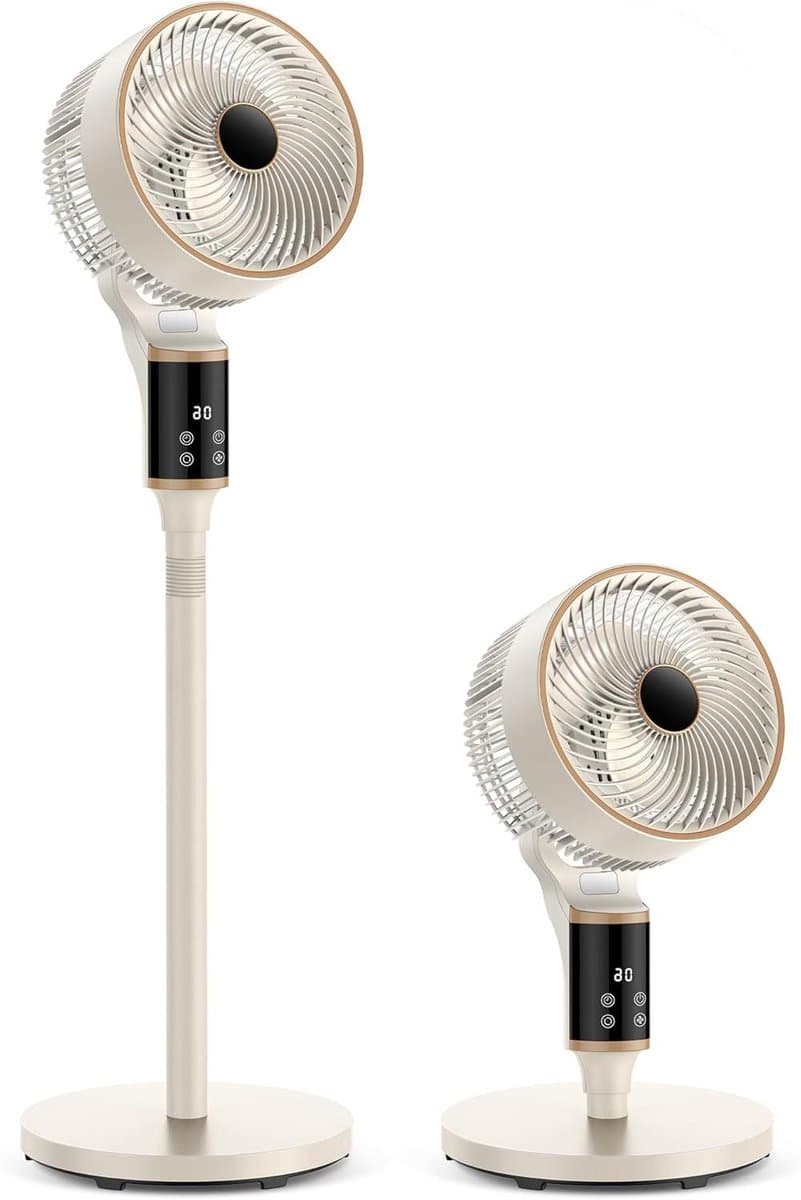Staande ventilator - Stille ventilator - Ruimte verkoeling - 3D Oscillatie - 12 Snelheden - Gebroken wit — afbeelding 1