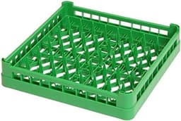Vaatwasser Mand - Bordenrek - Hygiënisch Werken - Stapelbaar Hittebestendig - 50x50x10 cm - Groen — thumbnail 1