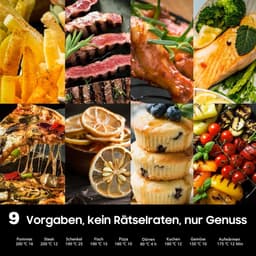 Heteluchtfriteuse XXL - Airfryer Keuken - Gezinsmaaltijden Bereiden - 9 Liter Capaciteit - 2350 Watt - Zwart — thumbnail 3