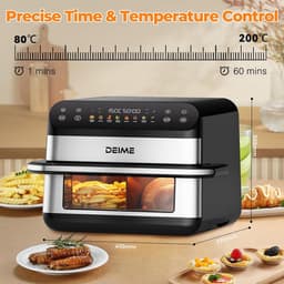 Airfryer - Hete Lucht Frituur - Gezinsmaaltijden Bereiden - 5 Kookfuncties - 5 Liter - Zwart — thumbnail 2