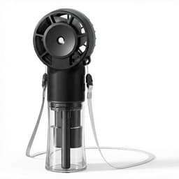 Draagbare ventilator met waternevelfunctie, USB-oplaadbare zakventilator, 4 snelheden, 20 ml watertank, Geschikt voor zomer, buiten, reizen, thuis, op kantoor en kamperen (zwart). — thumbnail 1