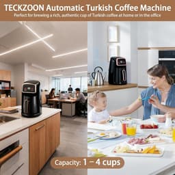 Automatische Koffiezetter - Elektrische Mokkapot - Authentiek Koffie Maken - Dubbel Verwarmingssysteem - 300 ml Capaciteit - Zwart — thumbnail 2