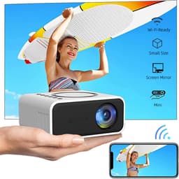 KZQ Mini Projector - Draagbaar Full Hd 1080p Led Projector Met Wifi - Geschikt Voor Telefoon En Computer - Ideaal Voor Thuis Slaapkamer Tuin Binnen Buiten Kamperen En Voetbal Kijken - Zwart — thumbnail 3