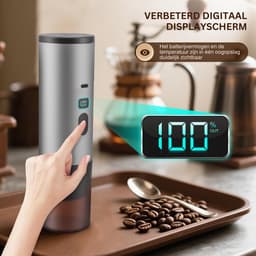 HEZIVO® Koffiecupmachine 3-in-1 - Draagbare Espressomachine - Met Accu voor op Reis - Zelfverwarmend -12 V — thumbnail 2