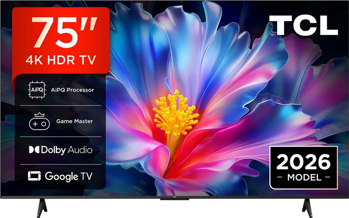 TCL 75P6L - 75 inch - 4K QLED - 2026 - Smart TV — afbeelding 1