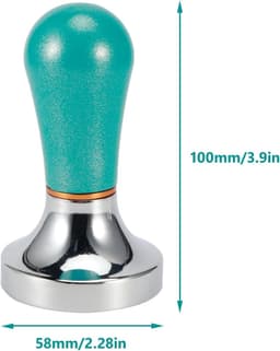 Espresso Tamper - Koffie Aanstamper - Koffie Bereiden - Gelijkmatige Drukverdeling - 57 mm - Lichtblauw — thumbnail 2