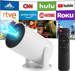 AHD® Draagbare beamer - Beamer - Projector - Mini Beamer - Wit - 11cm x 19cm x 11cm — thumbnail 1