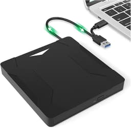 Externe DVD Speler - CD Brander - Bestanden Archiveren - Plug En Play - 14.5 cm - Zwart — thumbnail 4