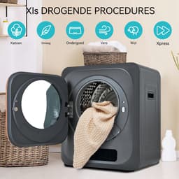 Wasdroger - Kleine Droger - Snel Drogen - UV Sterilisatie - 48x40x57.5 cm - Grijs — thumbnail 4