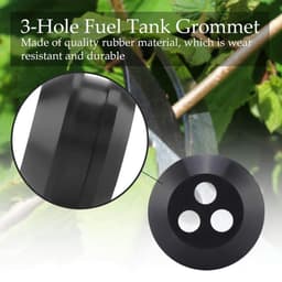 Dailygoods - 3-gaats brandstoftank-tule - vervanging voor trimmer-grasmaaier - rubber - geschikt voor brandstoftanktuit - zwart - 5 stuks/pakket — thumbnail 5