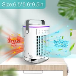Draagbare Airco met 4 Snelheden - Luchtkoeler voor Slaapkamer, Auto en Camping - USB-Voeding - 1 Stuk — thumbnail 4