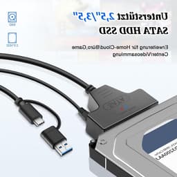 USB adapter voor externe en interne harde schijven, 2.5 & 3.5 SSD/HDD met 12V 2A voeding, compatibel met Windows, Mac en Linux, ideaal voor dataoverdracht en opslaguitbreiding — thumbnail 4