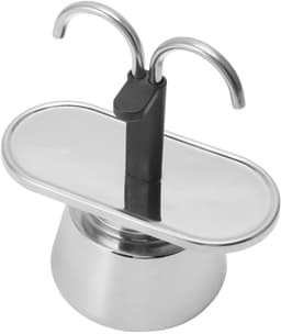 Dailygoods- Moka Pot Mini 2 Kops - RVS Koffiezetapparaat - Koffiepot voor Fornuis - Lichtgewicht en Compact - 100ML Inhoud - Gemakkelijk te Gebruiken - Koffiezetter — thumbnail 1
