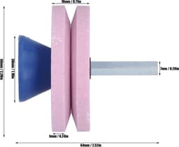 Dailygoods- Grasmaaier Slijpschijf Dubbel Laags - Slijpschijf 56 mm - Slijpschijf voor Gazons - Slijpschijf voor Rototillers - Slijpschijf voor Boorbladen - Premium Kwaliteit — thumbnail 5