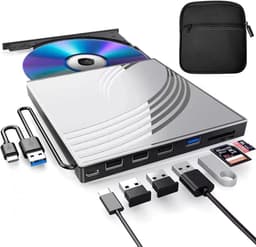 Externe DVD-station - CD Brander - Bestanden Archiveren - USB 3.0 Ultra Slim - 15 x 14 x 1.6 cm — thumbnail 1
