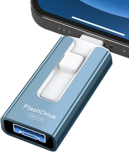 USB Flash Drive - Geheugenstick Externe Opslag - Foto's Opslaan - Snelle Overdrachtssnelheid - 256GB - Blauw — thumbnail 1