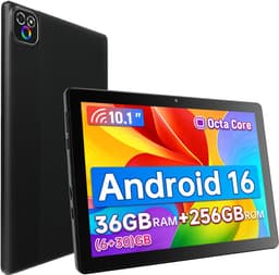 Tablet - 10.1 inch Tablets - Android 16 - Wi-Fi - 256GB - Octa-core A537 - Zwart — thumbnail 1