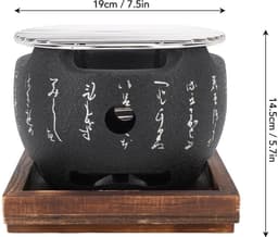 Dailygoody - Japanse Stijl Grill - Mini Draagbare Grill - Lichtgewicht en Praktisch - Houtskool Kachel - Voor Binnen en Buiten - Tafelblad Grill — thumbnail 4