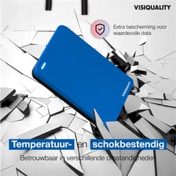 VisiQuality High-Speed Externe Harde Schijf 750 GB - Draagbare Harde Schijf USB 3.0 - Voor Windows & Mac - Geschikt voor Gameconsoles - Compact - Met handleiding - Blauw — thumbnail 4