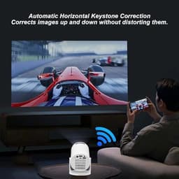 Dailygoody - Mini Projector - Draagbare Buitenprojector - Volledige HD 1080P - Wit - Wifi en Bluetooth - Geschikt voor Thuisbioscoop - Compact formaat — thumbnail 5