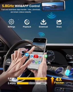 Dashcam - Dashcam voor auto - Dashcam 4K Voorzijde - Ultra HD - Mini Autocamera - APP Bediening - Ingebouwde Wi-Fi & G-sensor - 24-uurs Parkeermodus, Nachtzicht, WDR, Loopopname, Ondersteuning voor maximaal 256 GB — thumbnail 4