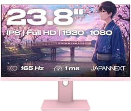 JAPANNEXT Gaming Monitor 23.8" IPS Full HD (1920x1080) 165Hz 1ms Pastel Roze | JN-I238F165-HSP-PK — thumbnail 1