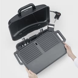 Severin PG 8598 Elektrische buiten BBQ Grill – 2300W – Keramische coating – 45x30 cm – Met Statief en deksel – Mat/zwart — thumbnail 5