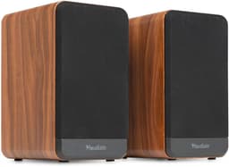 Boekenplank speakers - Audizio BS10 actieve speakerset - HiFi speakers met Bluetooth - 80W - Houtlook — thumbnail 1