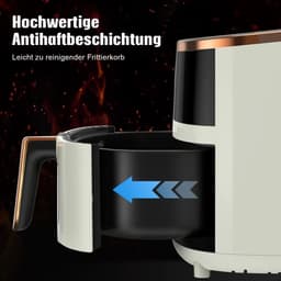 Cventrix Airfryer - Heteluchtpan - Multifunctionele Airfryer - 6L – 1800W Luchtfriteuse met Kijkvenster – Digitaal & Timerfunctie — thumbnail 2