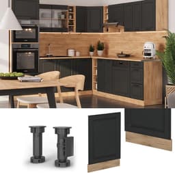 Vaatwasserpaneel Inbouw 45 cm Landhuisstijl Antraciet — thumbnail 3