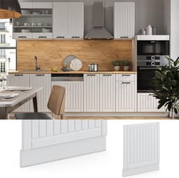 Keukenfrontpaneel voor Inbouwvaatwasser 60 cm Wit Landhuis — thumbnail 4