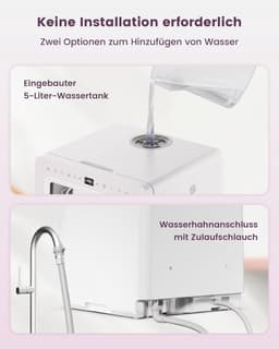 Compacte Tafelmodel Vaatwasser met 8 Programma's en Waterontharder — thumbnail 4
