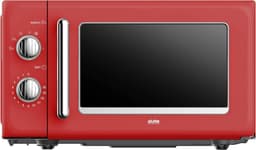 Retro Magnetron – Compacte Magnetron – Vintage Magnetron – Keuken Magnetron – Elektrische Magnetron – 20 Liter Inhoud – 700 Watt Vermogen – 6 Stands – Timer Met Eindsignaal – Rood Met Verchroomde Knoppen — thumbnail 1