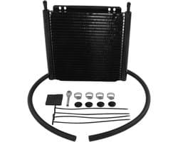 Motorolie Koeler - Transmissie Koeler - Olie Temperatuur Verlagen - 26 Rijen Aluminium - 32.5 cm Lengte - Zwart