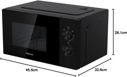Magnetron met Grill - Compacte Oven - Snelle Maaltijden - Mechanische Bediening - 20 Liter Inhoud - Zwart — thumbnail 2