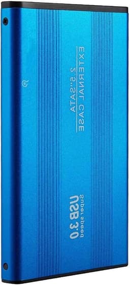 Externe Harde Schijf - Draagbare Opslag - Bestanden Opslaan - Ultra Slank Aluminium - 2 TB - Blauw — thumbnail 1