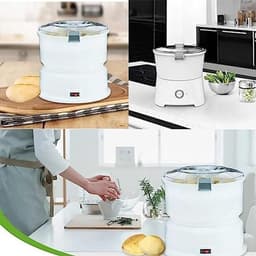 Elektrische Aardappelschiller - Automatische Schilmachine - Snel Groenten Schillen - Eén Knop Bediening - 1 kg Capaciteit - Wit — thumbnail 5
