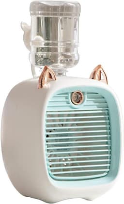 Mini Air Cooler - Persoonlijke Ventilator - Persoonlijke Koeling - Nanotechnologie Spray - Compact Formaat - Blauw — thumbnail 1