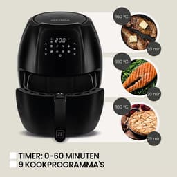 Zeegma Knapper Grand Airfryer – 1800W, 7.7L Capacity, 9 Programs, Fast Heating, Fat Free Cooking, Dishwasher Safe (Black) — thumbnail 5