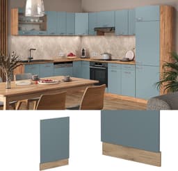 Vaatwasserpaneel - Frontpaneel Keuken - Keuken Upgrade - Modulair Systeem - 45 cm Breed - Blauw-grijs — thumbnail 1