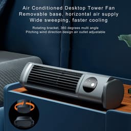 Sxhlseller 10 Inch Desktop Tower Fan - Stil en Compact, 3 Snelheden voor Thuis en Kantoor — thumbnail 4