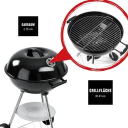 Barbecue bol 41 cm op houtskool — thumbnail 5