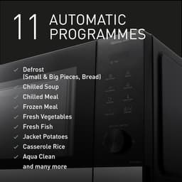 Magnetron Oven - Keukenapparaat - Snel Opwarmen - Inverter Technologie - 29L Inhoud - Zwart RVS — thumbnail 3