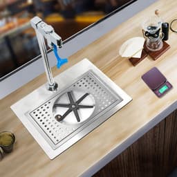 Bekerwasmachine Roestvrijstaal - Glazenspoeler Automatisch - Snel Bekers Reinigen - Duurzaam Materiaal - 30 x 21 x 7 cm - Zilverkleurig — thumbnail 3