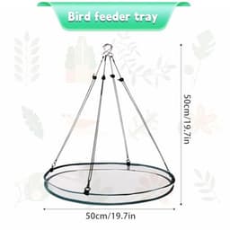 stuks vogelzaadbakken met 8 haken, hangende vogelzaadweegschaalhouder, platformvoederbak om vogels aan te trekken, buiten, achtertuin, huis, tuin — thumbnail 5