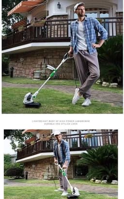 Elektrische Grasmaaier - Grastrimmer Wiedehopf - Gazon Onderhouden - 360 Graden Maaifunctie - 32 cm Maaibreedte - One Color — thumbnail 3