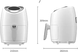 Luchtfriteuse - Heteluchtfriteuse - Gezond Frituren - Verwijderbare Mand - 6L - Zwart — thumbnail 5