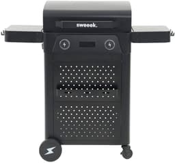 sweeek - Elektrische barbecue 2 branders 2300w geëmailleerd staal, 2 zijtafeltjes, thermometer, bedieningspaneel - voltis — thumbnail 5