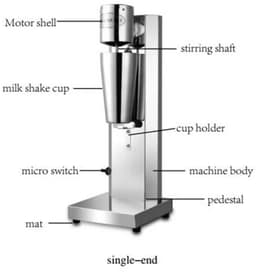 Cellista Milkshake Machine 650ml - Commerciële Milkshake Maker - Drankmixer Horeca - 180W 18000 RPM - Dubbele Snelheid - Bubble Tea Mixer — thumbnail 2