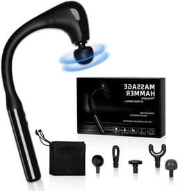 Massagepistool - Spierverlichter - Spierherstel - Verlengde Handgreep - 19 cm - Zwart — thumbnail 1